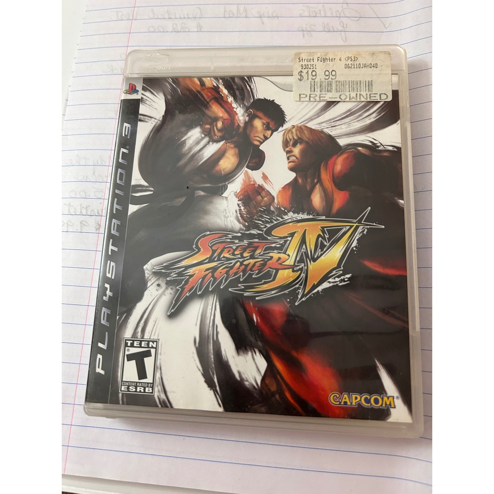 Street Fighter IV 4 PS3 Playstation 3 Video Game Teen‎ Rated Capcom